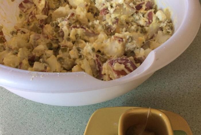 Bacon and eggs potato salad