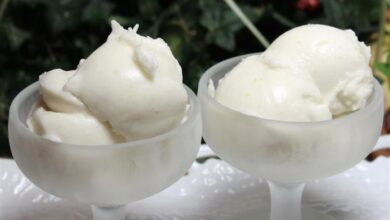 Refreshing coconut lime sorbet