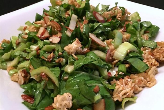 Bok choy ramen salad