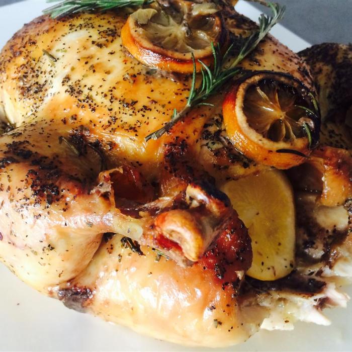 Roasted lemon herb chicken