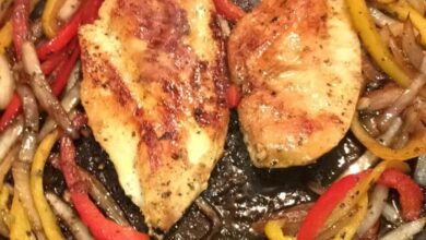 Chicken and peppers with balsamic vinegar