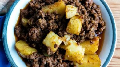 Keema aloo ground beef and potatoes