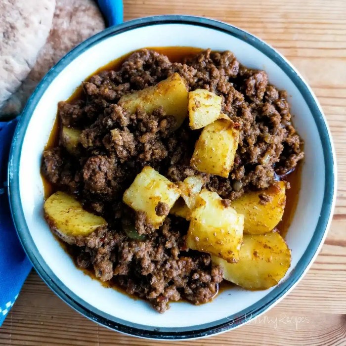 Keema aloo ground beef and potatoes