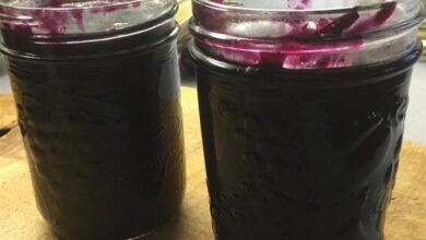 Easy small batch blueberry jam