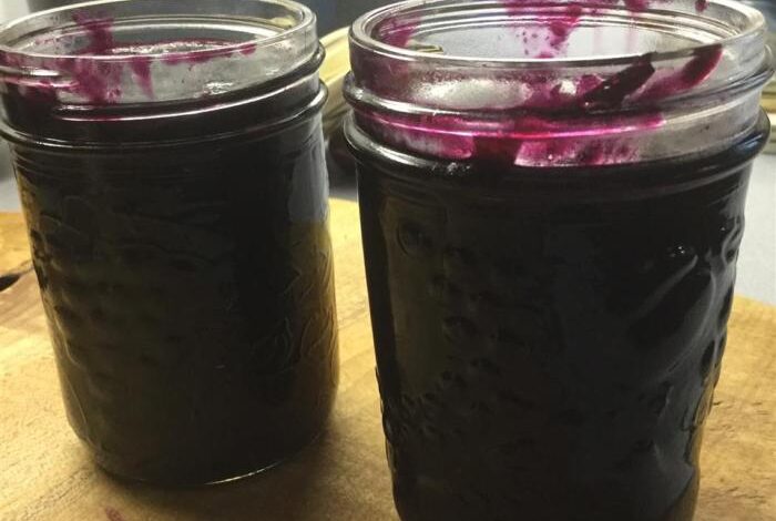 Easy small batch blueberry jam