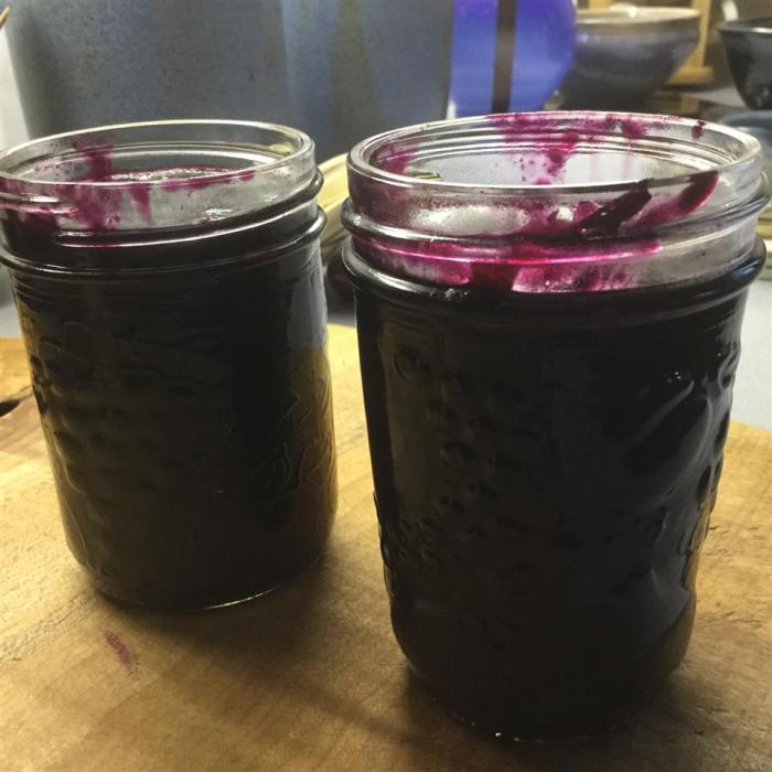 Easy small batch blueberry jam