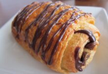 Pain au chocolat chocolate filled croissant