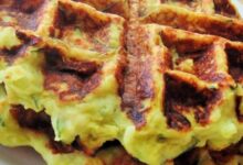 Zucchini waffles green waffles