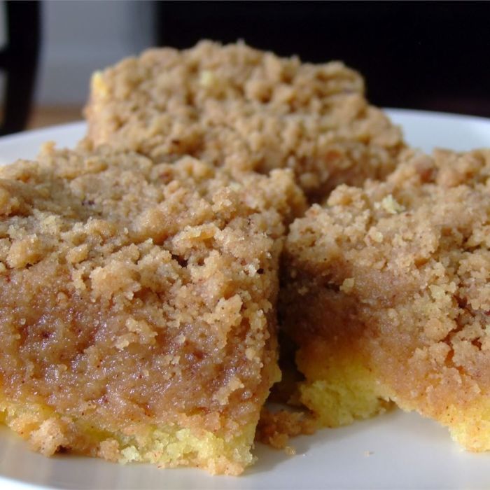 Outrageously buttery crumb cake