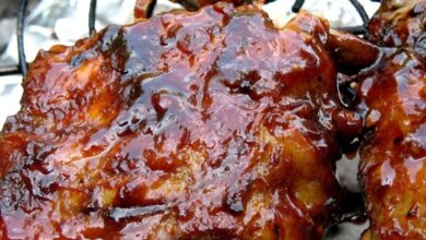 Southern grilled barbecued ribs