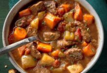 Oven baked beef stew