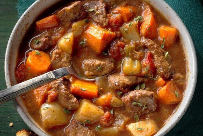 Oven baked beef stew