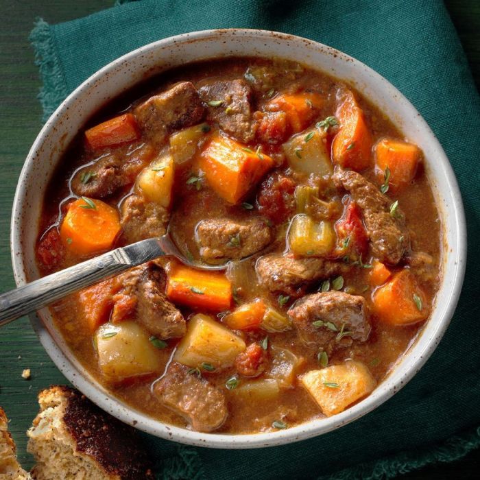 Oven baked beef stew