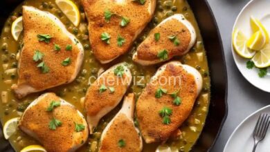 Oven baked chicken piccata