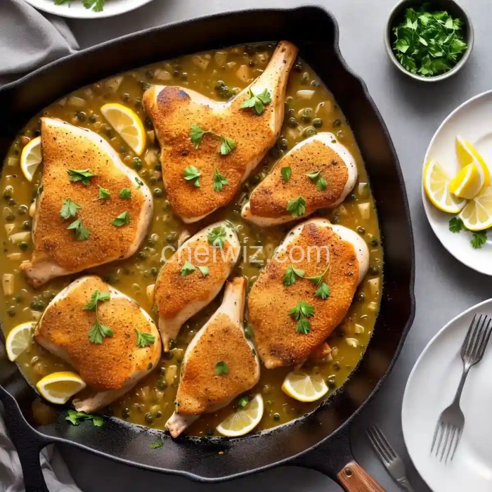 Oven baked chicken piccata