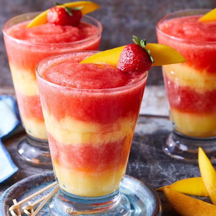 Magnificent frozen mango margaritas