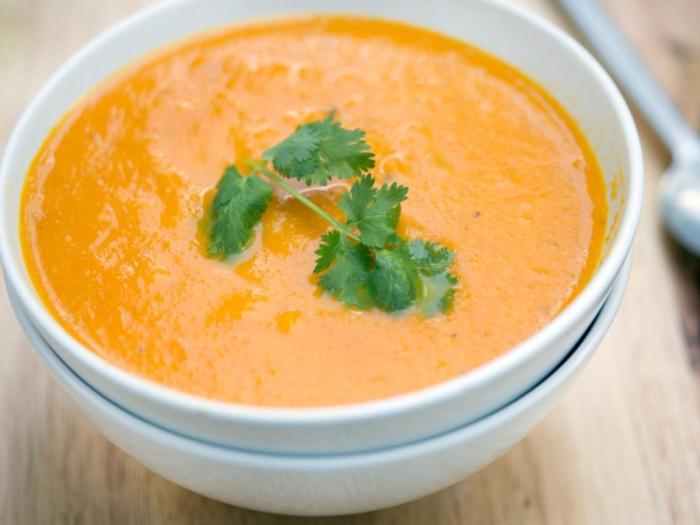 Carrot and cilantro soup