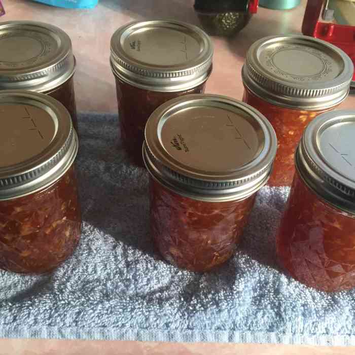 Apple jam apple pie in a jar