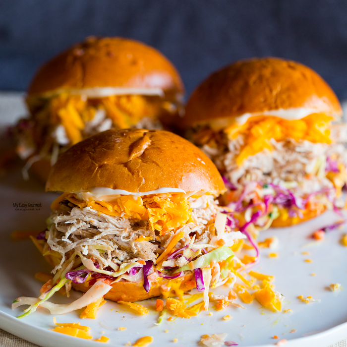 Pull apart chicken sliders