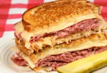 Slow cooker corned beef reuben sandwiches