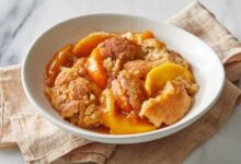 Fresh southern peach cobbler