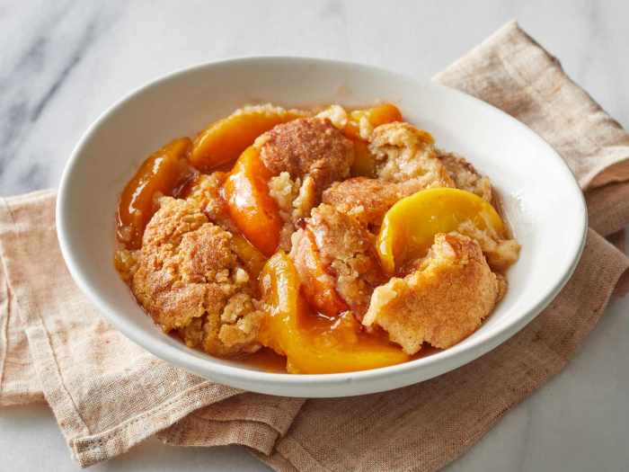 Fresh southern peach cobbler