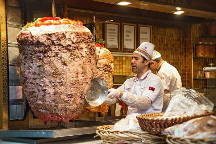 Authentic turkish doner kebab