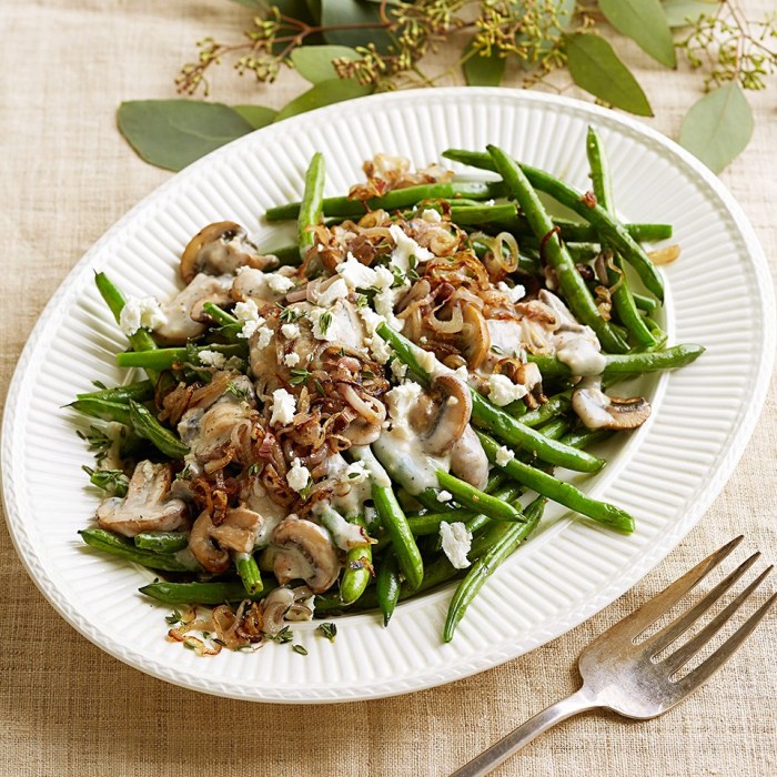 Easy green beans with cream cheese