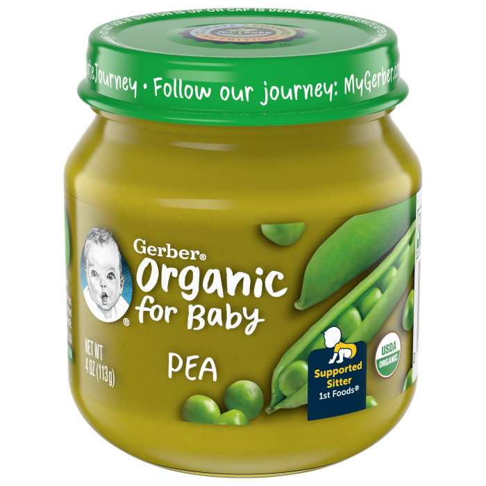 First baby food peas