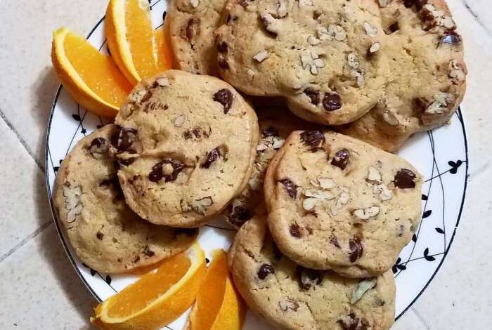 Orange chocolate chip cookies