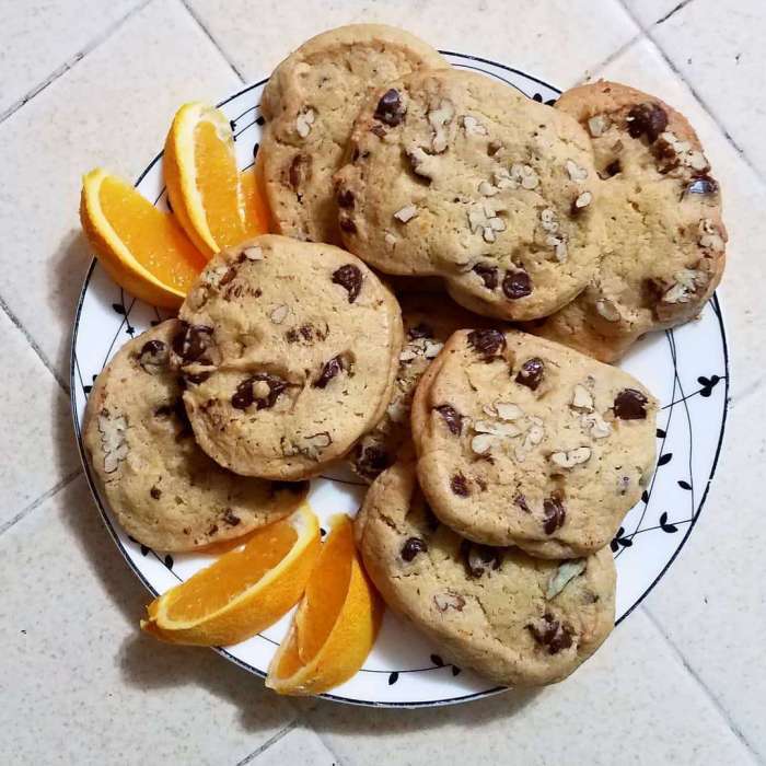 Orange chocolate chip cookies