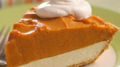 Double layer pumpkin pie