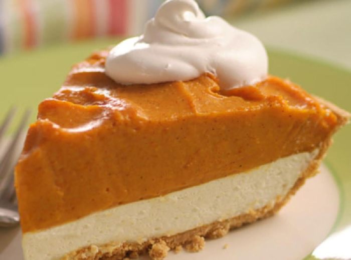 Double layer pumpkin pie