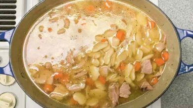 Dads lima bean soup with ham bone