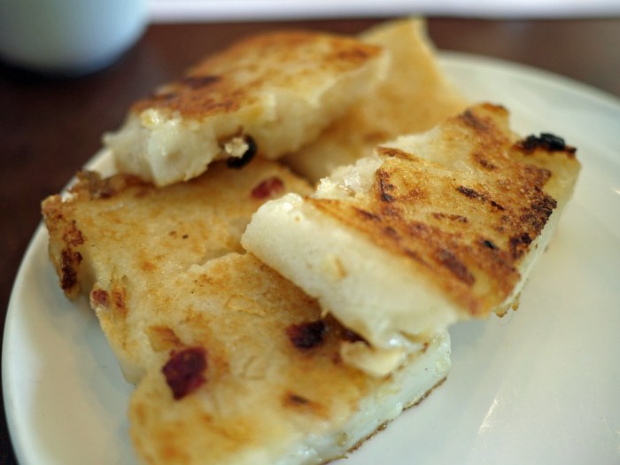 Pan fried daikon cake