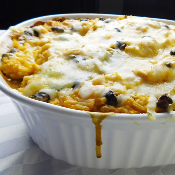 Pork black bean and rice casserole