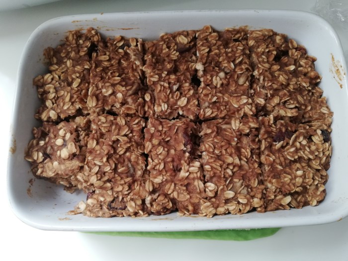 Banana oatmeal protein bars