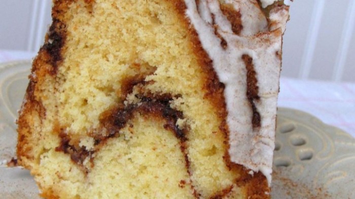 Cinnamon swirl bundt coffee cake