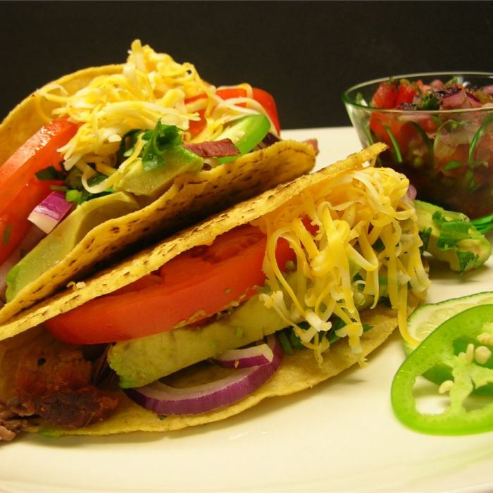 Traditional mexican street tacos