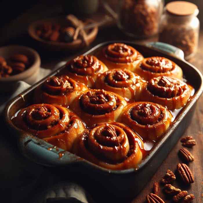 Overnight caramel pecan rolls