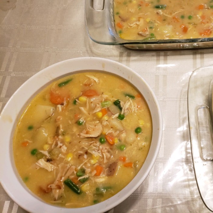 Slow cooker chicken pot pie stew