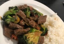 Restaurant style beef and broccoli