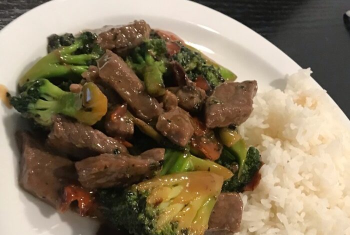 Restaurant style beef and broccoli