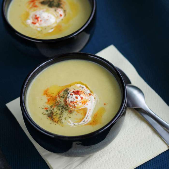 Asparagus leek and potato soup