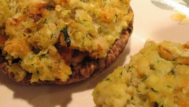 The best seafood stuffed mushrooms