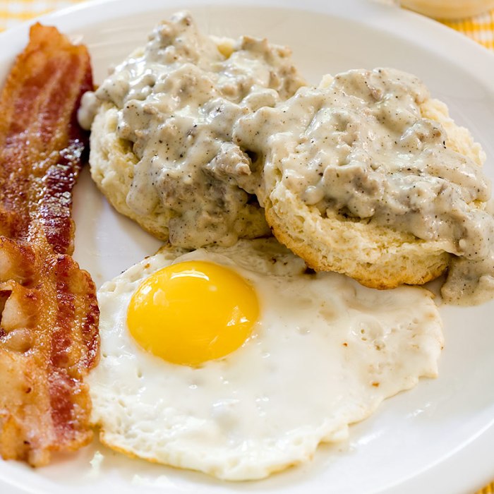 Gravy biscuits sausage