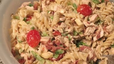 Chicken club pasta salad