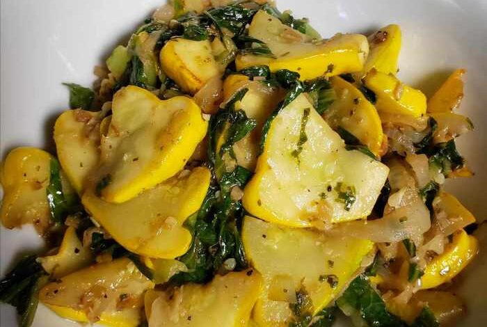 Sauteed patty pan squash