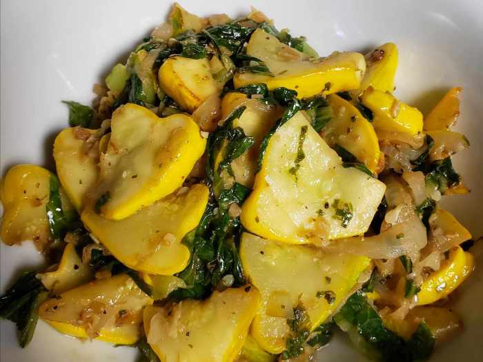 Sauteed patty pan squash