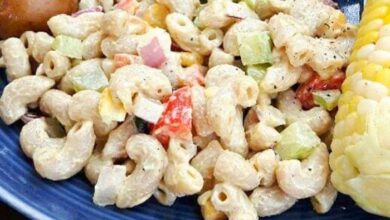 Creamy vegan pasta salad